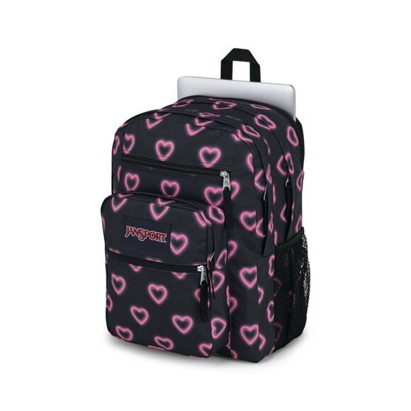 Open Box - JanSport - Big Student School Backpack fo Happy Hearts Black - Picture 5 of 5